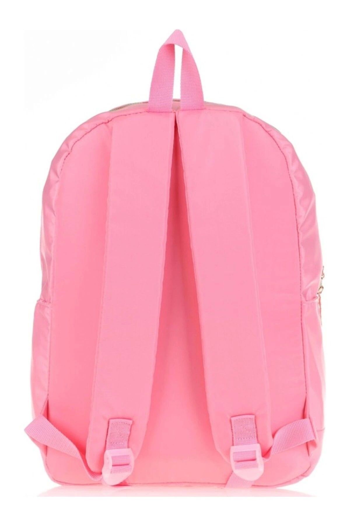 Bright Pembe Su Yeşili Okul Ve Günlük Sırt Çantası - Kız Çocuk - Kapitone Rose