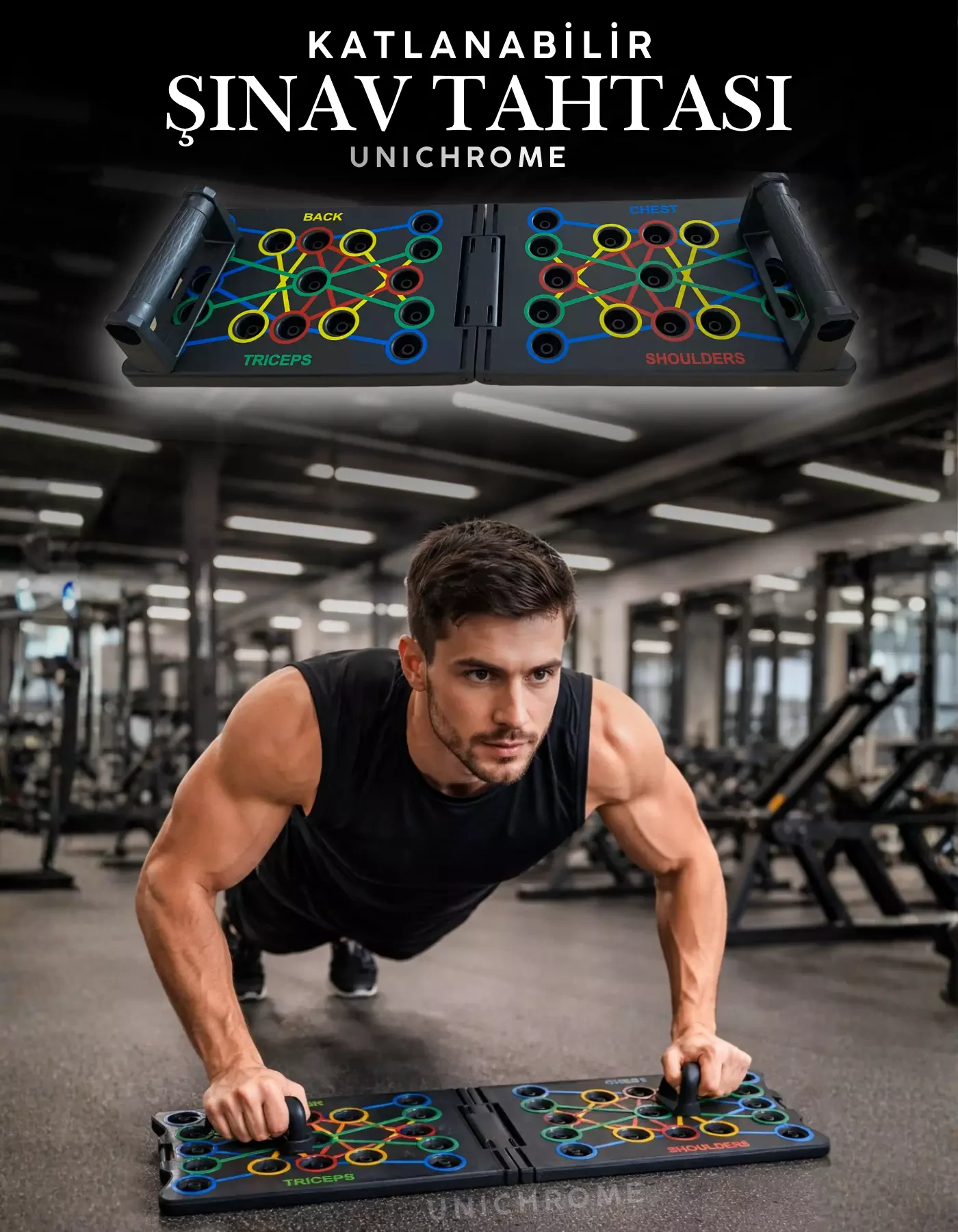 Büyük Şınav Tahtası Çalışma Platformu Aleti Barları Push-up Kondisyon Fitness Spor