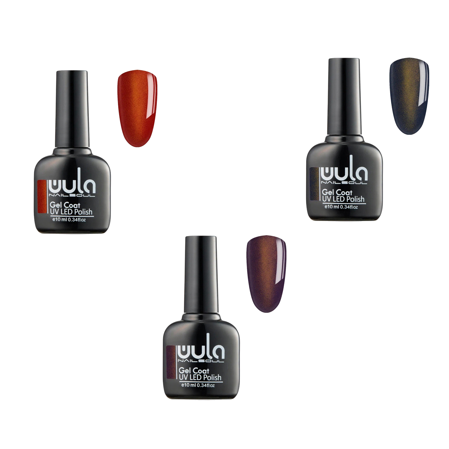 Wula Nailsoul Cats Eye Kalıcı Oje Seti 3 Parça 10 ML (Ton 602 - Ton 603 - Ton 604)