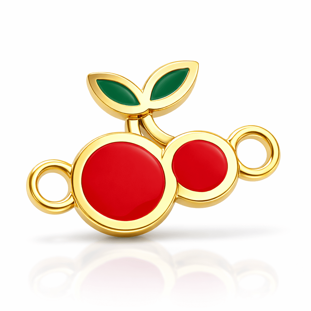 Cherry Pattern Bracelet Charm