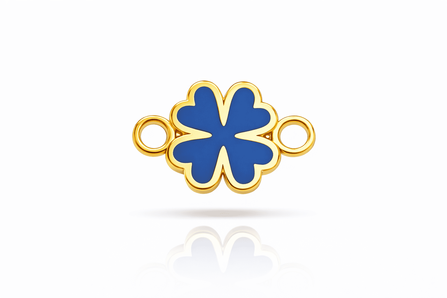 Blue Enamel Clover Bracelet Charm