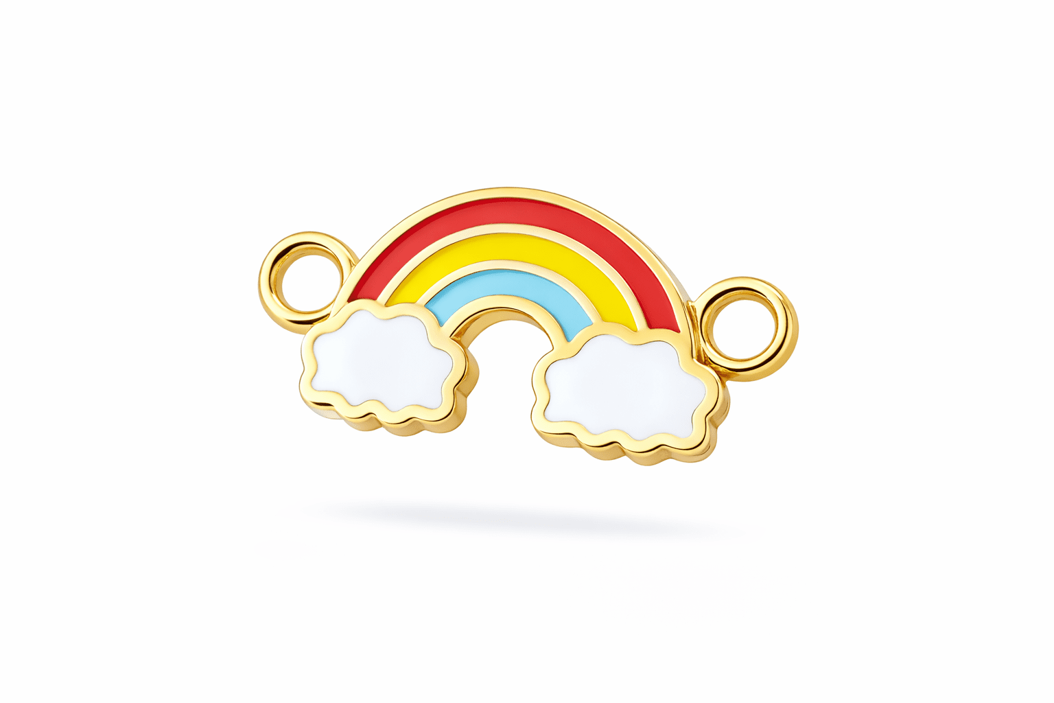 Rainbow Colored Enamel Bracelet Charm