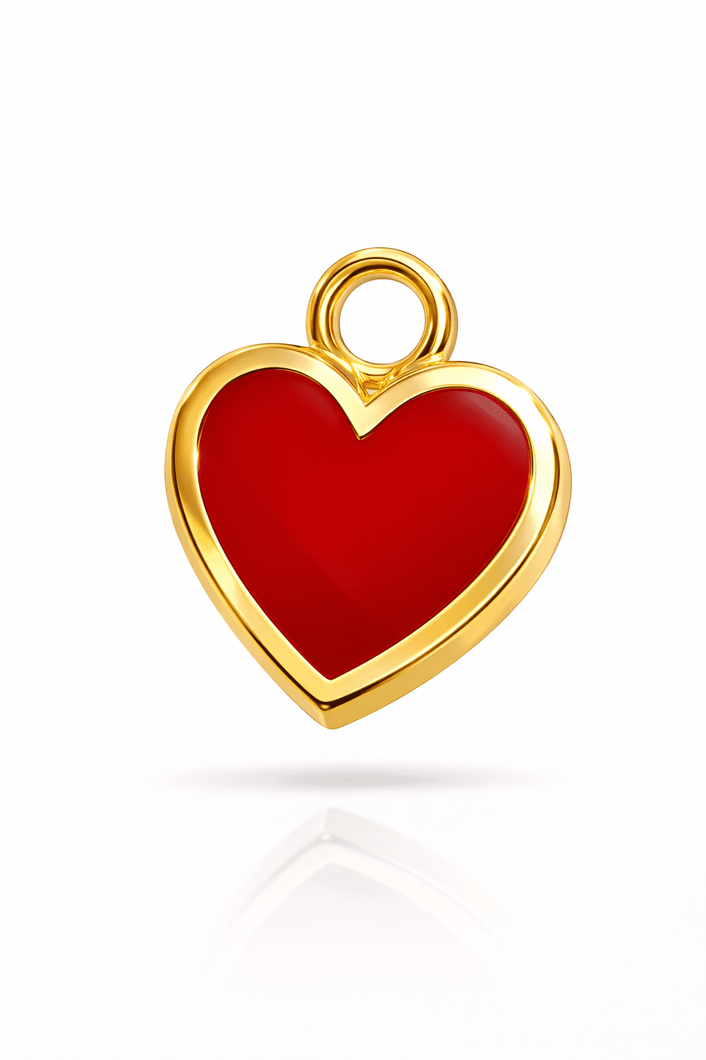 Red Enamel Heart Charm