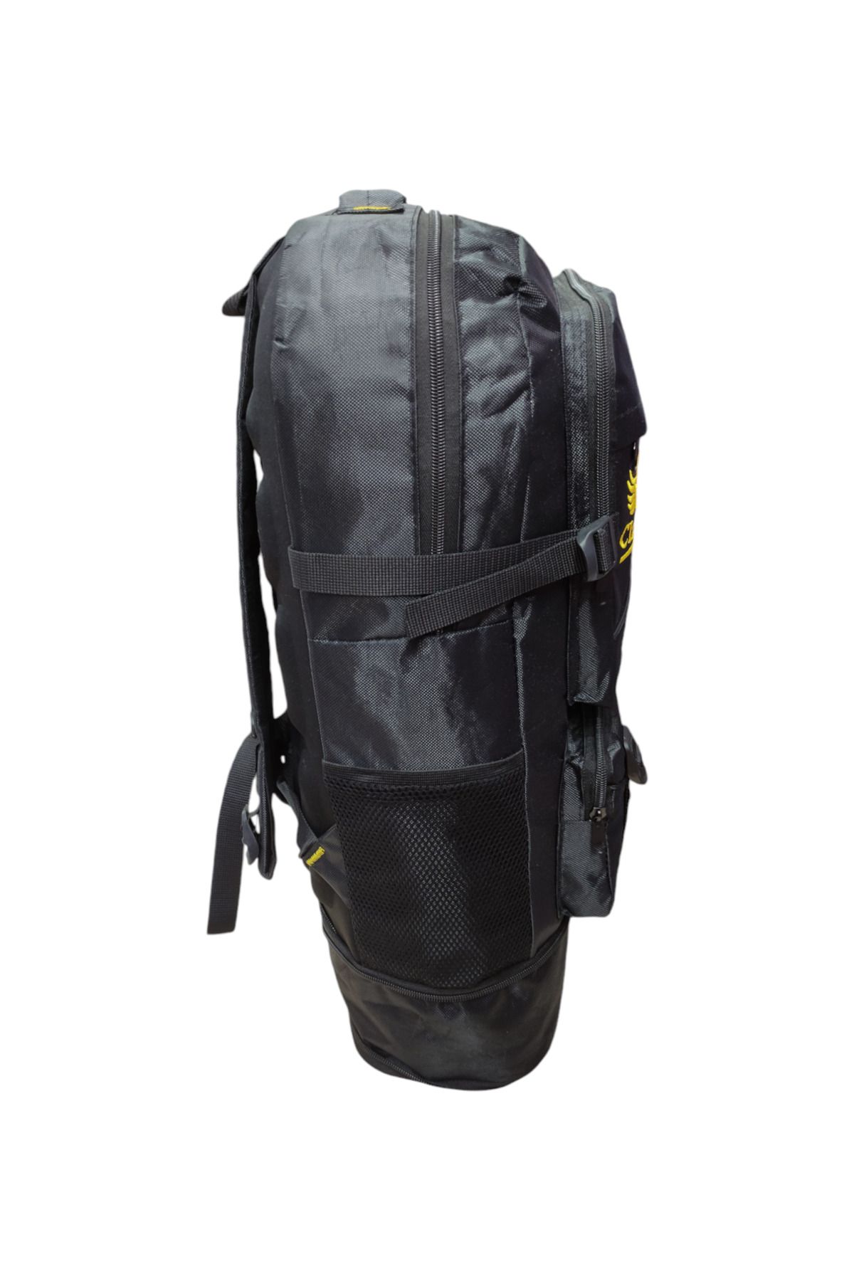 Class Polo Unisex Siyah Kalın Kumaş Körüklü Taban Üç Bölmeli Kamp&dağcı Sırt Çantası Outdoor 42 L