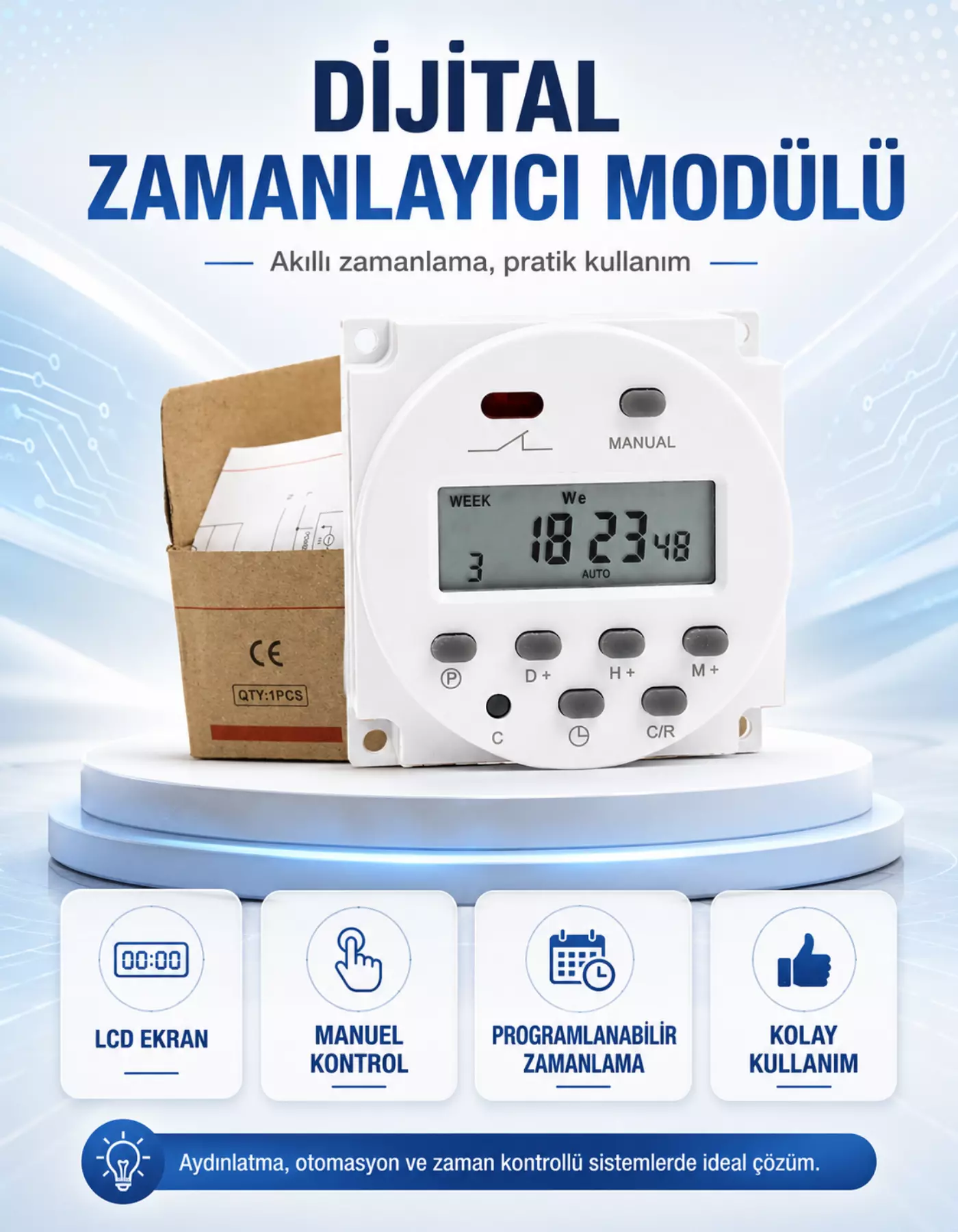 CN101A Programlanabilir Gecikmeli Zaman Ayarlı 12V Röle Kuluçka