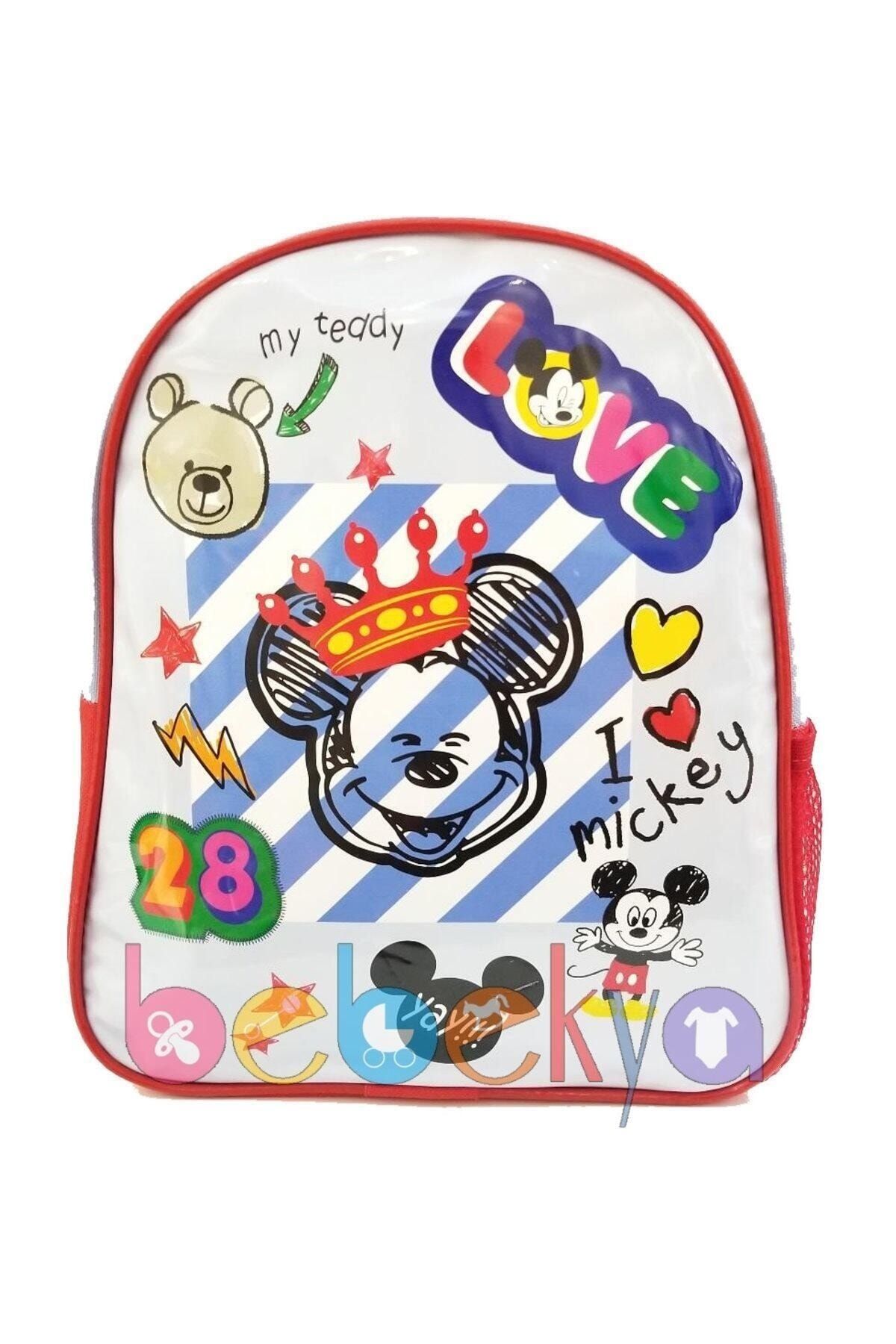 Çok Renkli Mickey Mouse Anaokulu Çantası - Lisanslı Mickey Fare Anaokulu Çantası