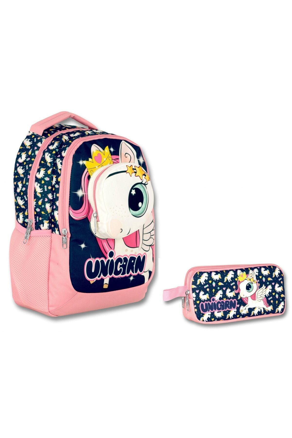 Cry Babies Kız Çocuk Pembe İlkokul Çantası ve Kalemlik Seti