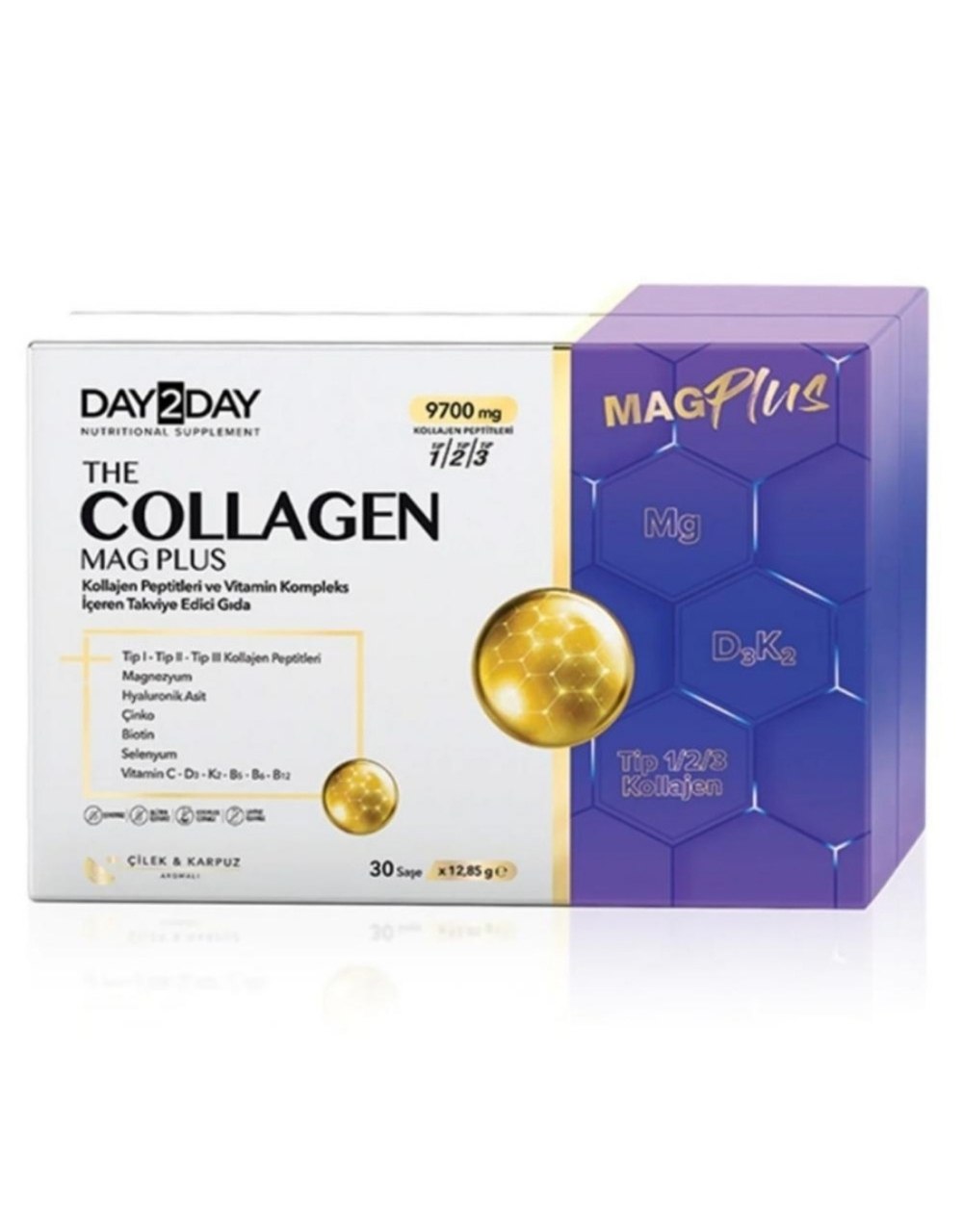 Day2Day Collagen Mag Plus Çilek Karpuz Aromalı 30 Saşe