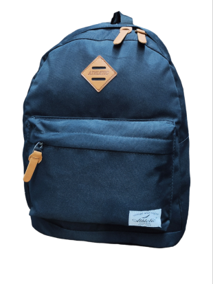 Deri Aksesuarlı Unisex Siyah Günlük İki Bölmeli Sırt Çantası Outdoor 653