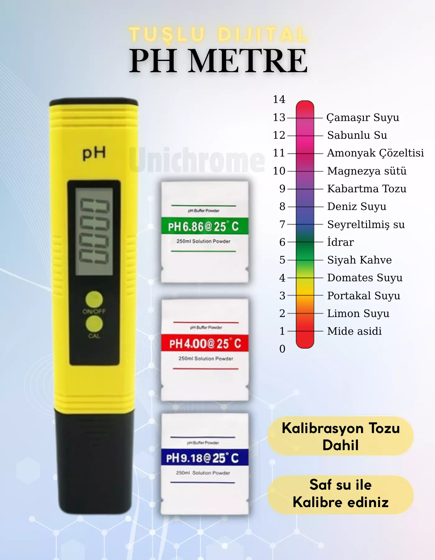 Dijital Ph Metre Su Sıvı Akvaryum Ph Ölçer Kalibrasyon