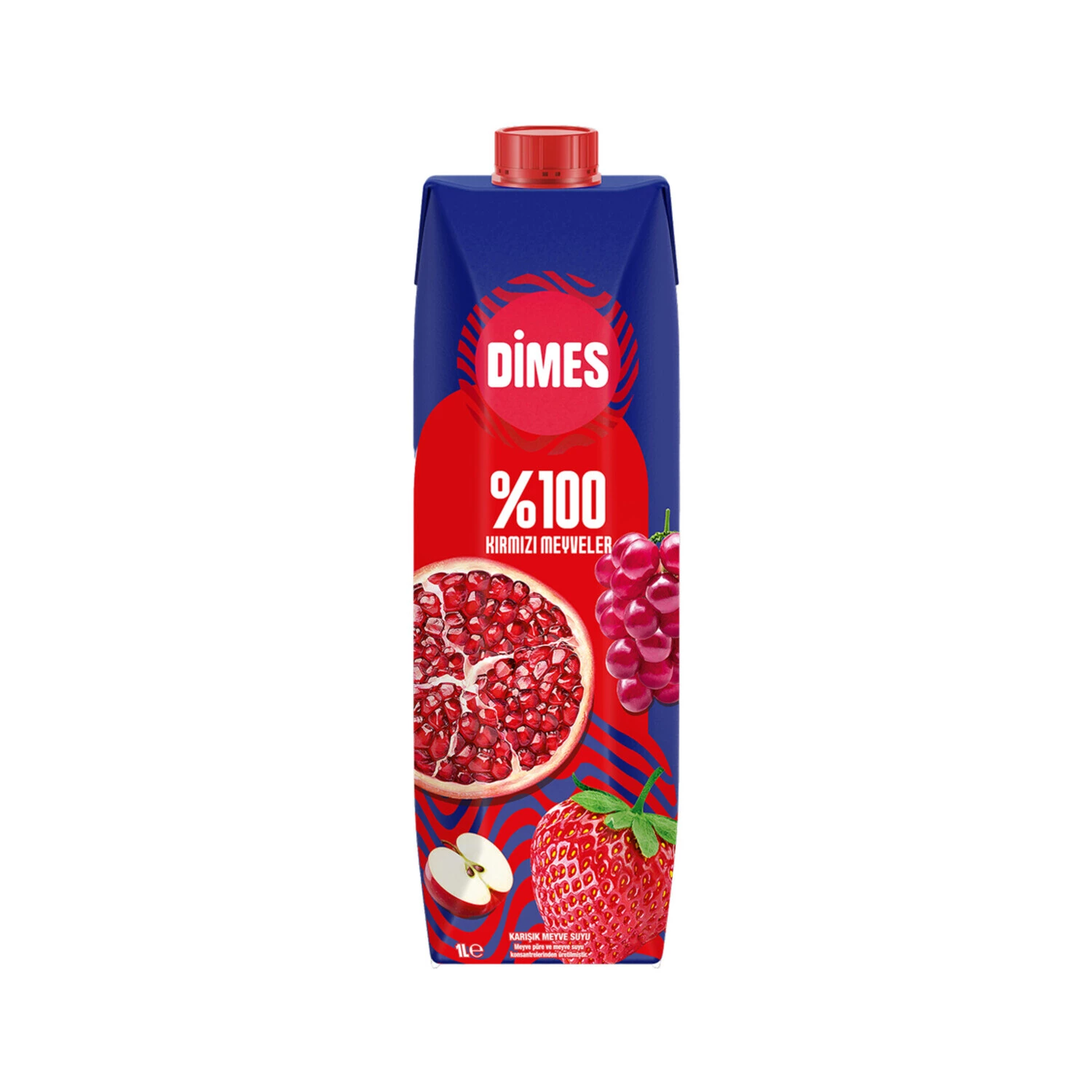 Dimes %100 Kırmızı Meyveler 1 Lt Meyve Suyu
