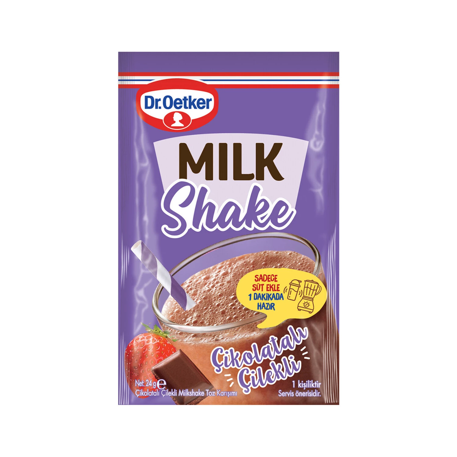 Dr. Oetker Milkshake 24 Gr Çikolata & Çilek