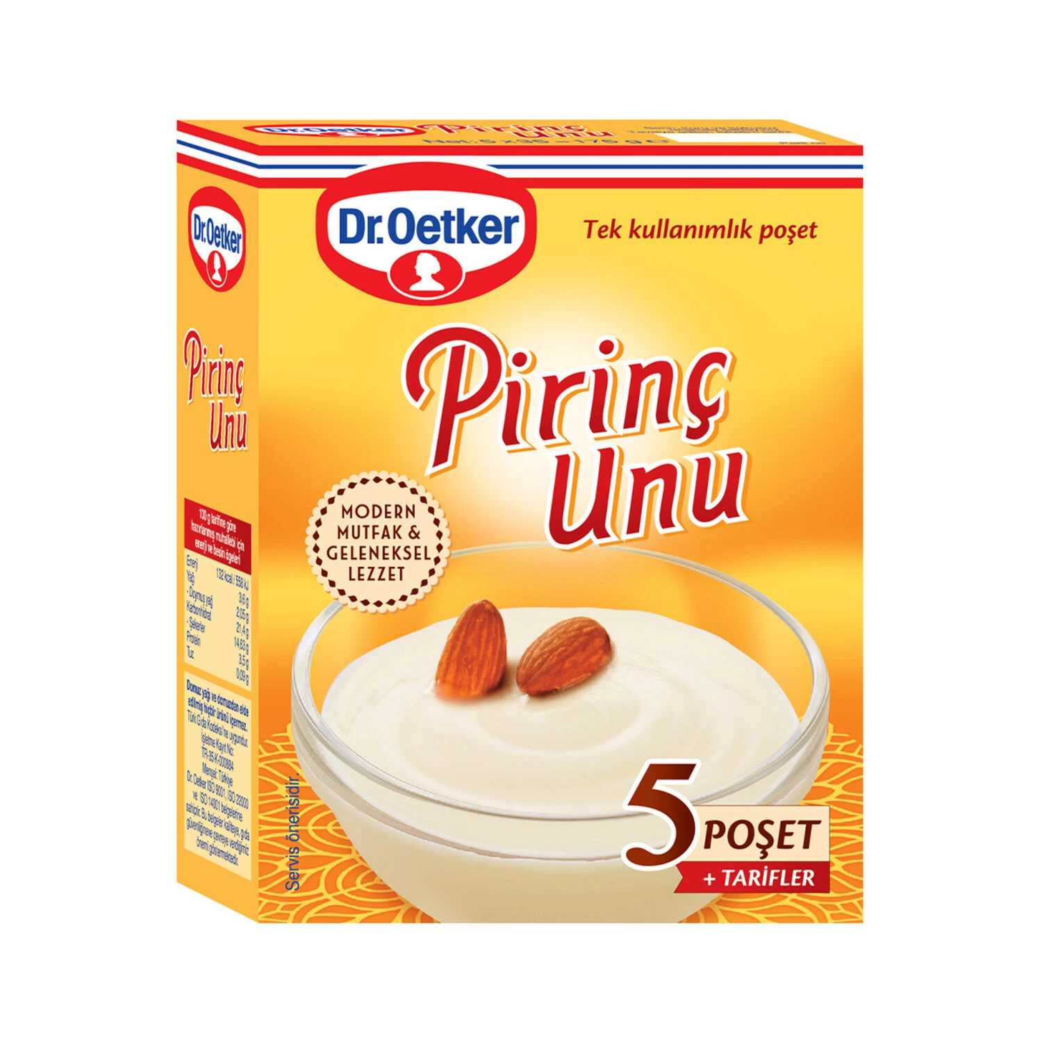 Dr. Oetker Pirinç Unu 5'li 175 Gr
