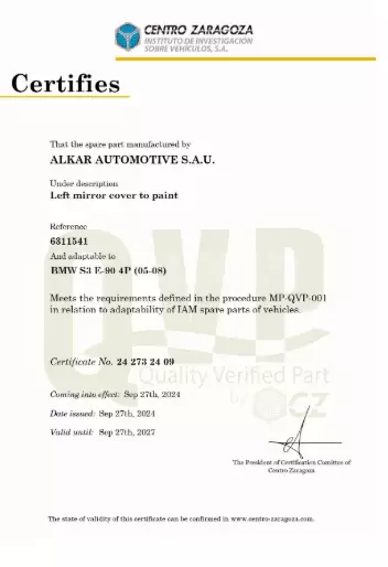 BMW E90 Sol Ayna Kapağı