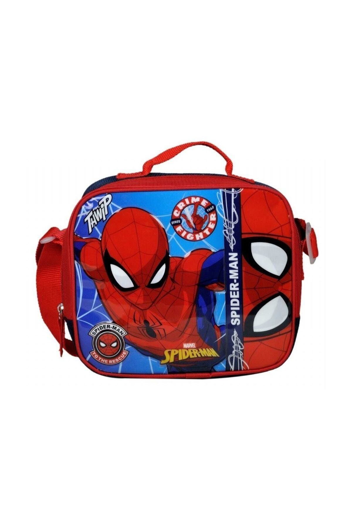 Erkek Çocuk Kırmızı Spider-man Kabartmalı Okul Beslenme Çantası 96614