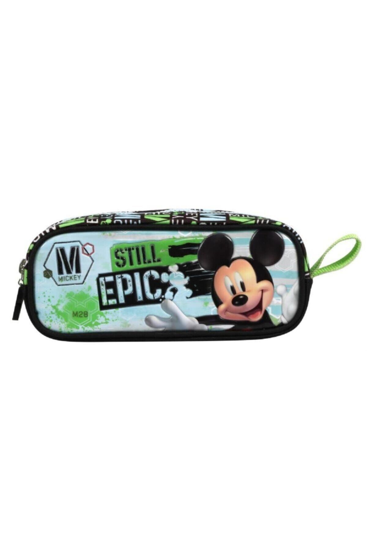 Erkek Çocuk Yeşil Mickey Mouse İlkokul Kalem Çantası