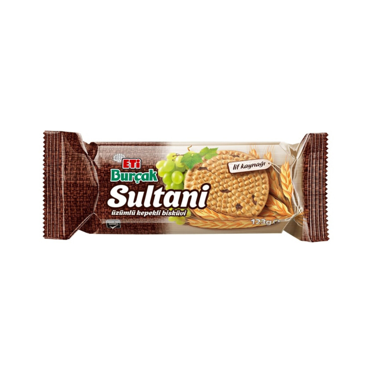 Eti Burçak Sultani Üzümlü Kepekli Bisküvi 123 Gr
