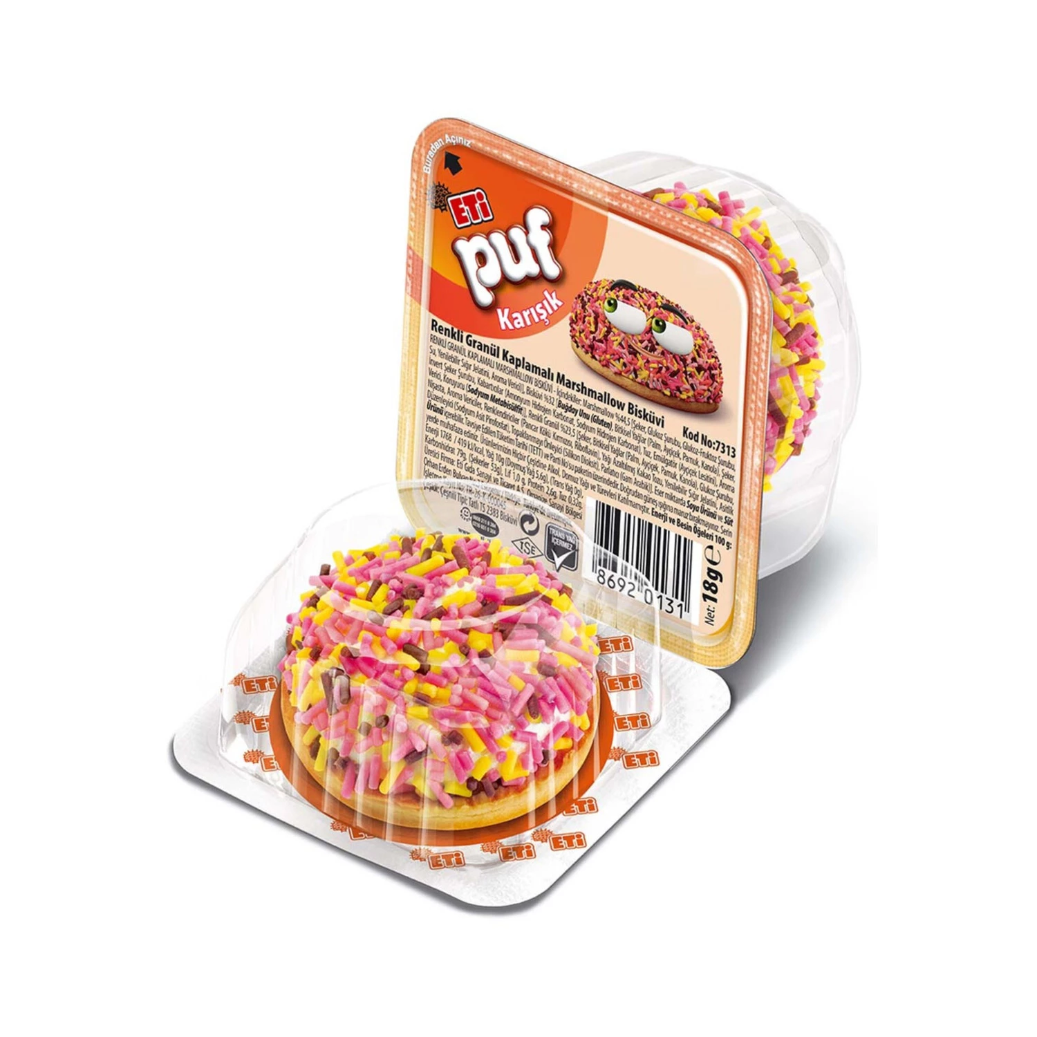 Eti Puf Renkli Bisküvi 18 Gr