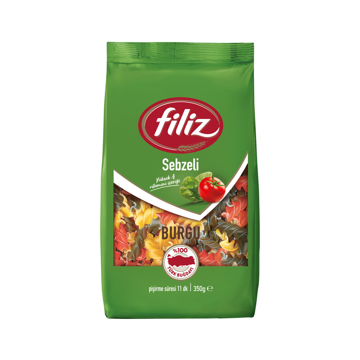 Filiz Sebzeli Burgu Makarna 350 G