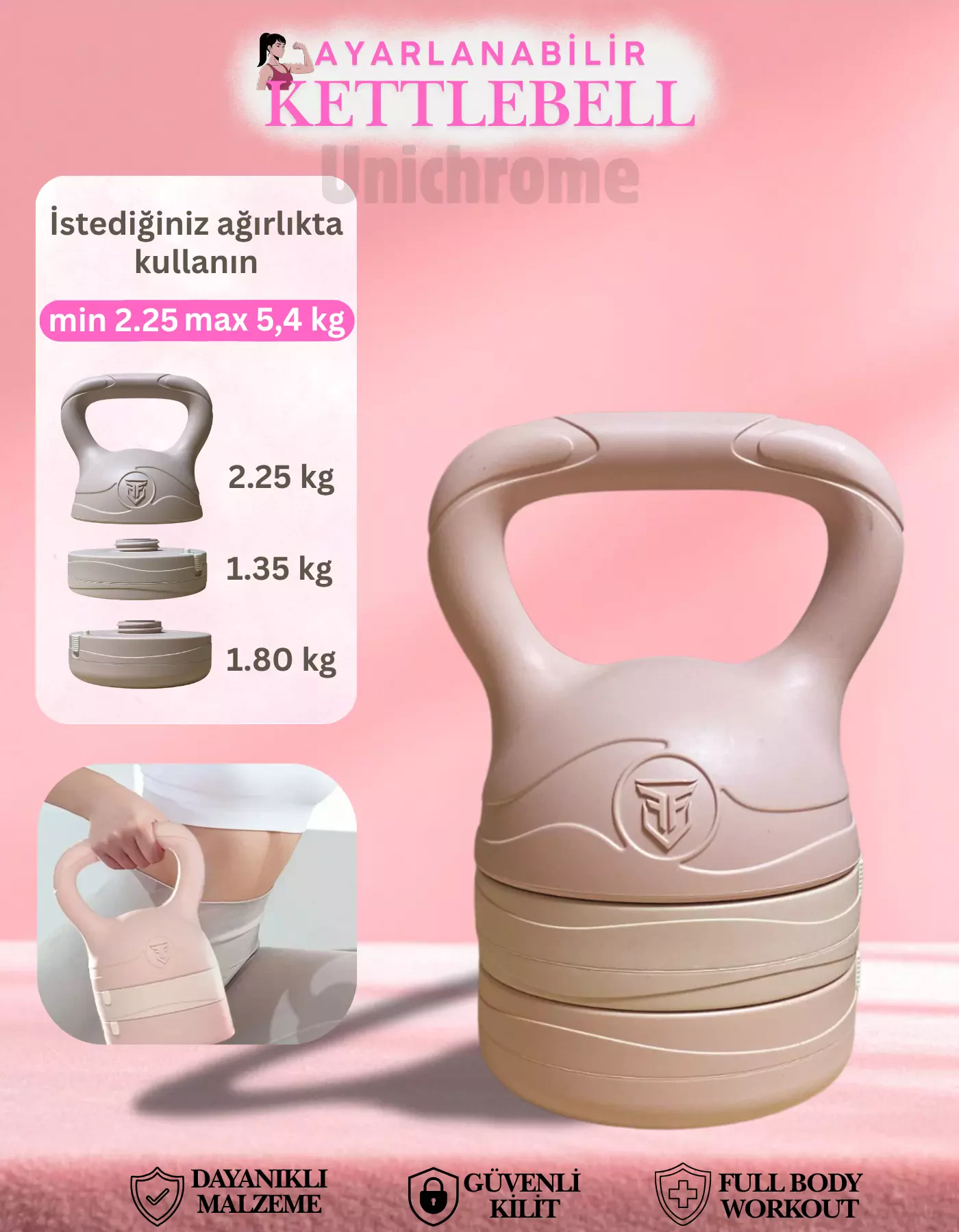 Fitness Kettlebell Spor Kadınlar Kettlebell erkekler Gluteal Kas Eğitimi Dambıl Squat Güç Fitness