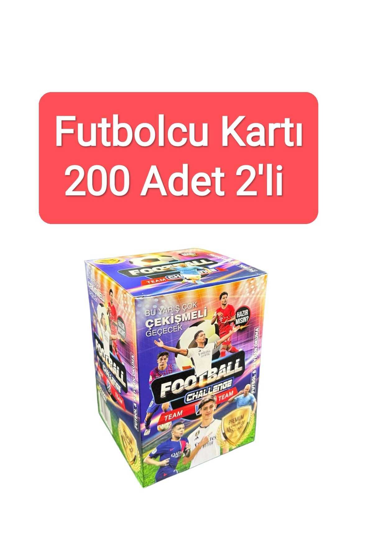 Futbolcu Oyuncu  Kartları Hologramlı  200 Adet 2 Kart  2024 Yeni Sezon '' FOOTBALL TEAM CHALLENGE''
