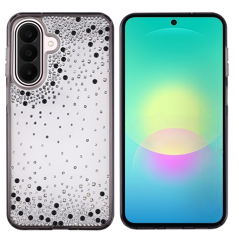 Galaxy A27 Kılıf Airbag Tasarımlı Damla Taşlı Şeffaf Pera Silikon Kapak
