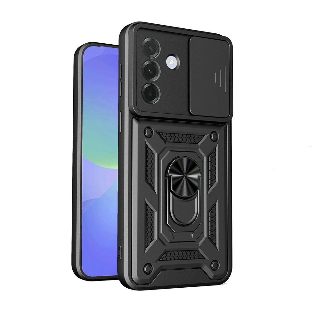 Galaxy A27 Kılıf Magnetik Standlı Kamera Korumalı Sürgülü Vega Kapak