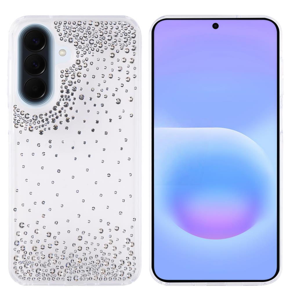 Galaxy A37 Kılıf Airbag Tasarımlı Damla Taşlı Şeffaf Pera Silikon Kapak