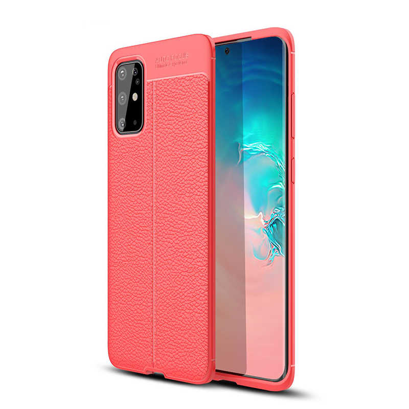 Galaxy S20 Plus Deri Desenli Kamera Korumalı Silikon Kılıf