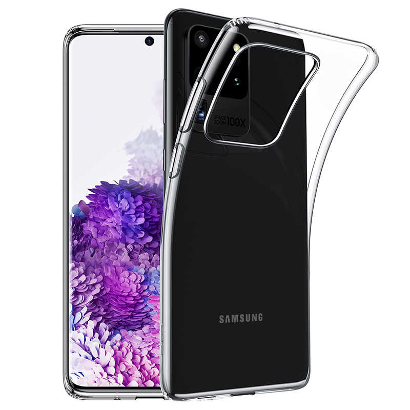 Galaxy S20 Ultra İnce Esnek Sararmaz Şeffaf Süper Silikon Kılıf