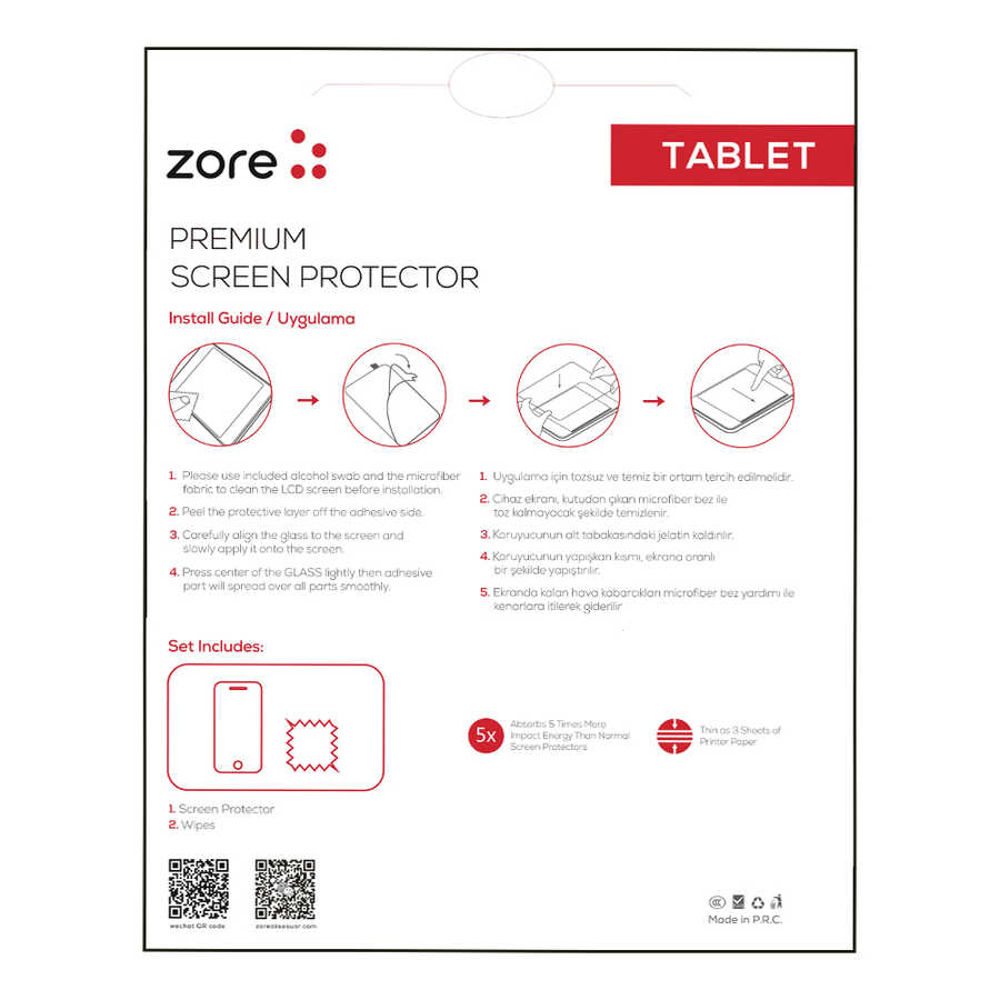 Galaxy Tab A7 10.4 T500 (2020) Zore Tablet Blue Nano Screen Protector