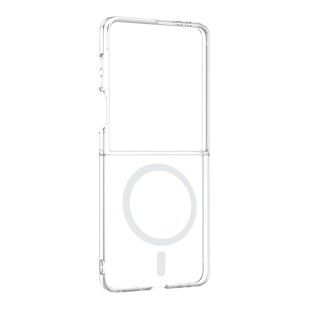 Galaxy Z Flip 8 Kılıf Kamera Korumalı MagSafe Şarj Özellikli Lüx Şeffaf London Silikon Kapak