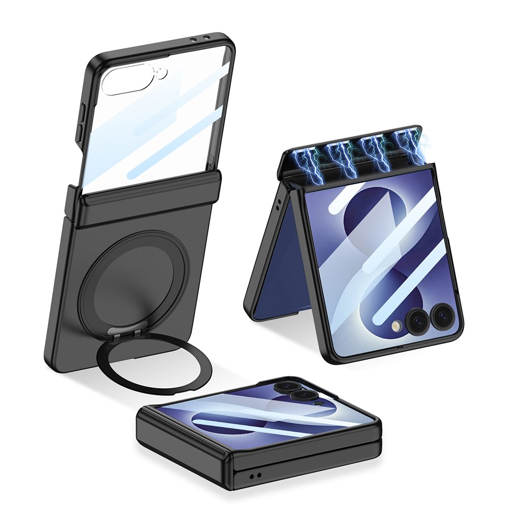 Galaxy Z Flip 8 Kılıf Magsafe Şarj Özellikli Kıpta KPT-06 Ring Standlı Kapak