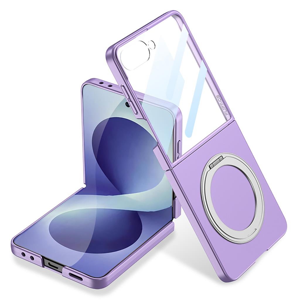 Galaxy Z Flip 8 Kılıf Magsafe Şarj Özellikli Kıpta Yüzüklü Kamera Korumalı Kapak