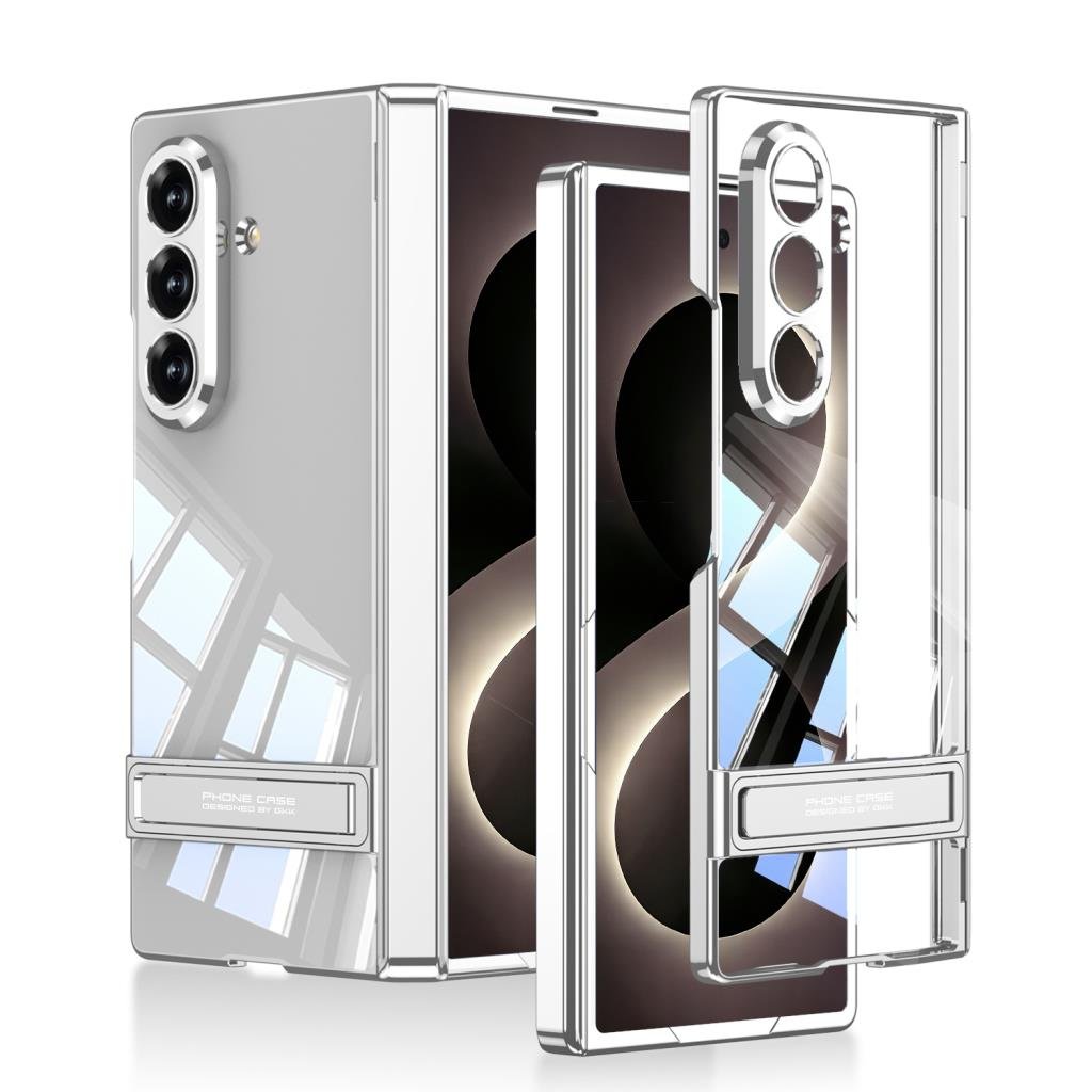 Galaxy Z Fold 8 Ultra Kılıf Kamera Korumalı Şeffaf Tasarımlı Lego Standlı Kapak