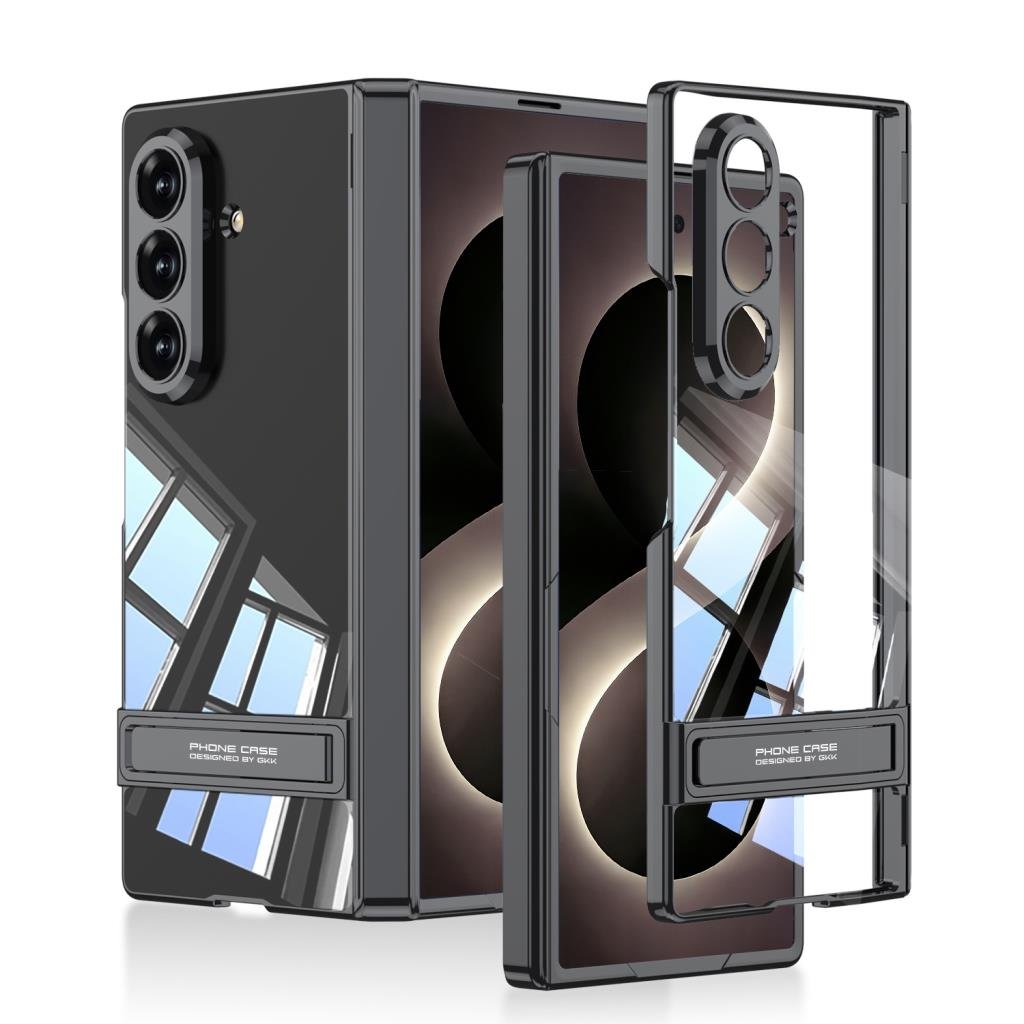 Galaxy Z Fold 8 Ultra Kılıf Kamera Korumalı Şeffaf Tasarımlı Lego Standlı Kapak