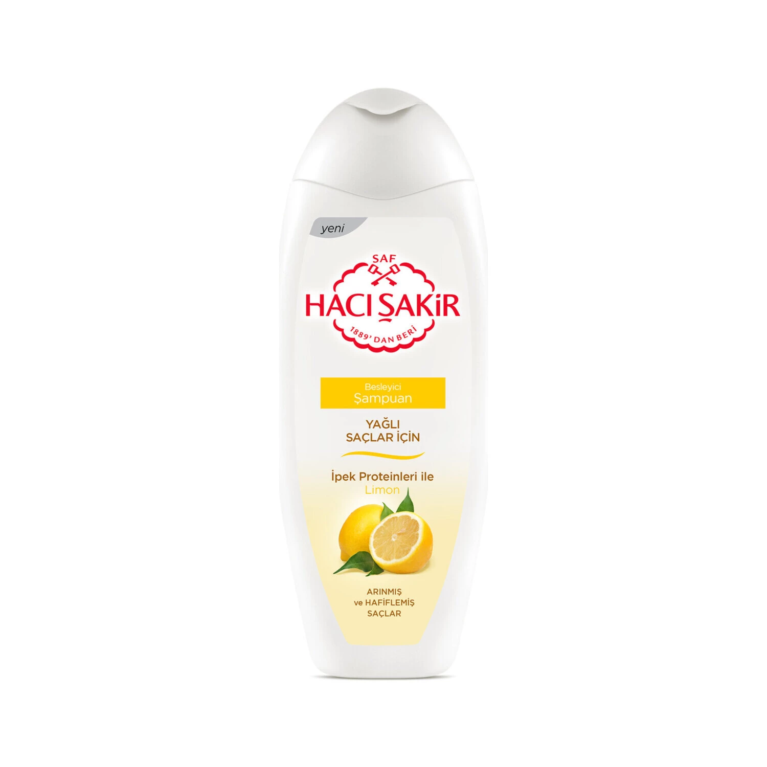 Hacı Şakir 2'si 1 Arada Yağlı Saçlar İçin Limon Besleyici Şampuan 500 Ml