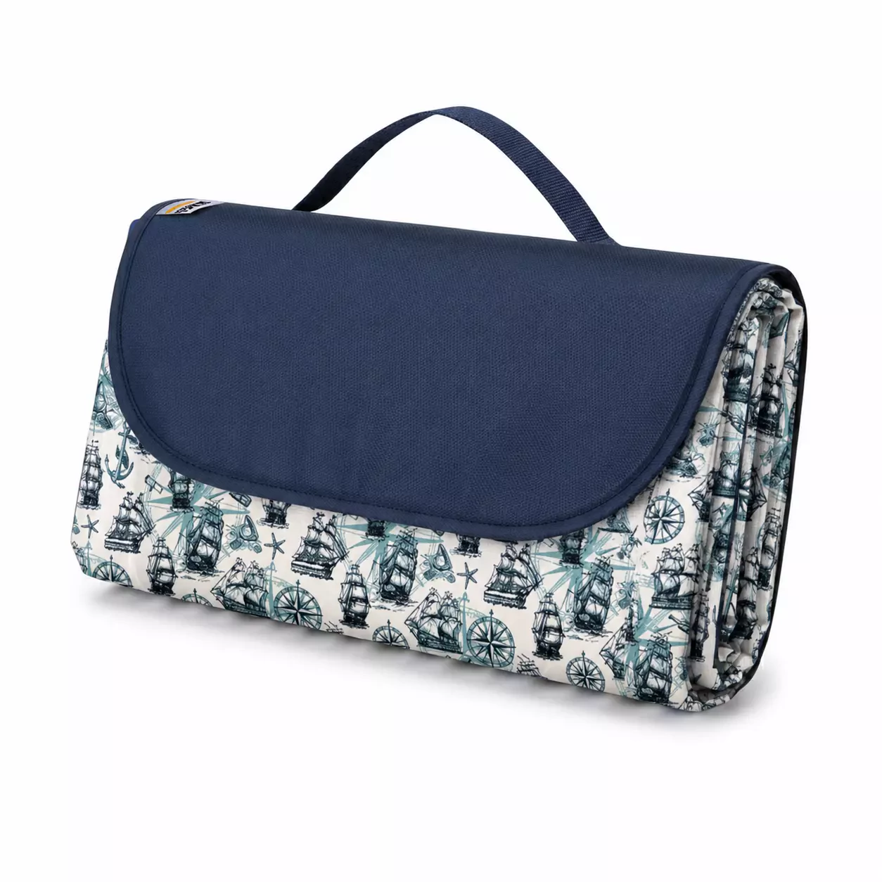 Haegs Piknik Örtüsü, Çanta Kamp Matı, Plaj Matı, Piknik Yer Örtüsü, Seyahat, Kamp, Outdoor, Park Çim Kum Tutmaz, Su Geçirmez, Kullanışlı Çanta Model, Katlanabilir 200x150cm - Deniz Pusulası