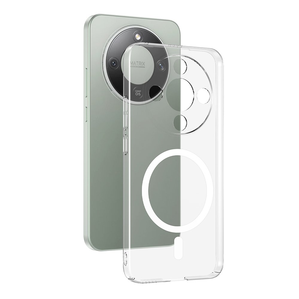 Honor Magic 8 Lite 5G Kılıf Kamera Korumalı MagSafe Şarj Özellikli Lüx Şeffaf London Silikon Kapak