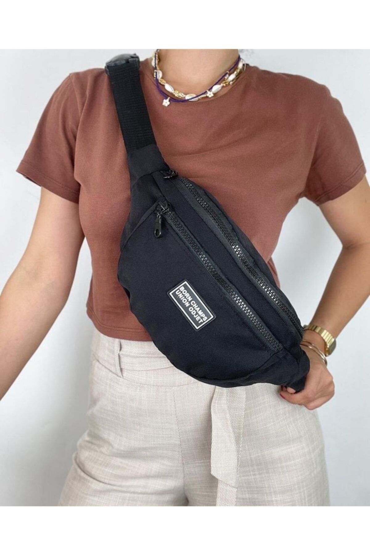 Iki Bölmeli Unisex Bel Çantası