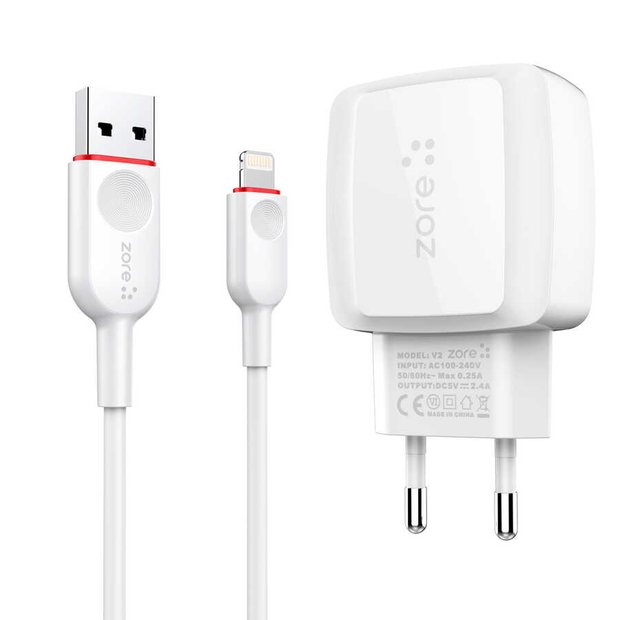 iPad Vest V2 Lightning 2 in 1 2.4A Hızlı Şarj Seti