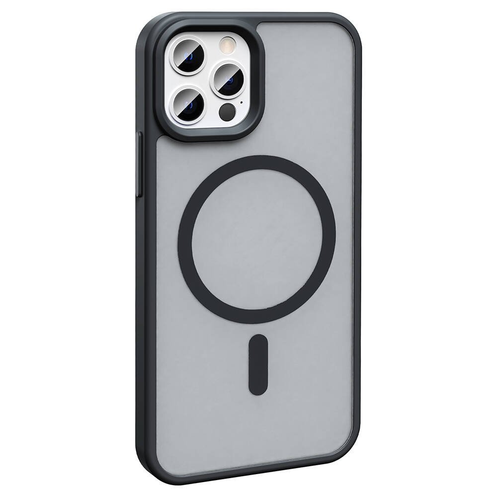 iPhone 11 Pro Max Kılıf Mat Arka Yüzey Wireless Şarj Özellikli Sio Magsafe Kapak