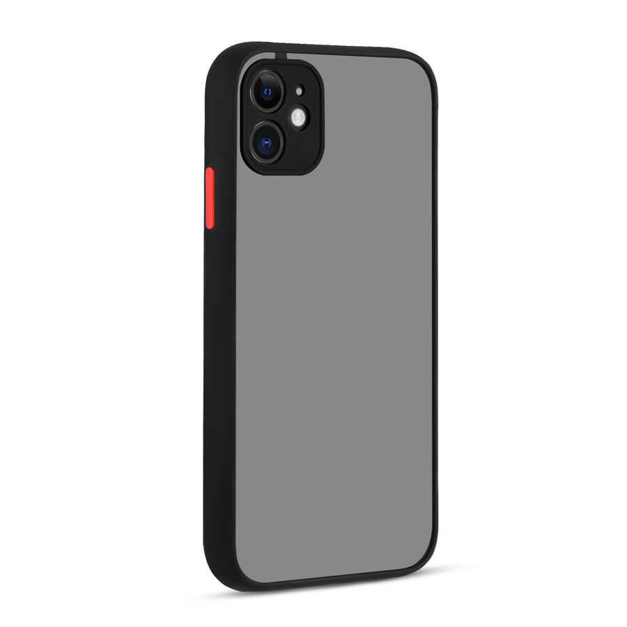 iPhone 12 Kılıf Kamera Korumalı Mat Arka Yüzey Silikon