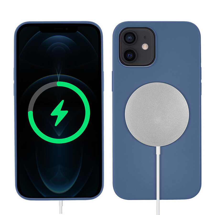 iPhone 12 Kılıf Zore Silksafe Wireless Mıknatıslı Magsafe