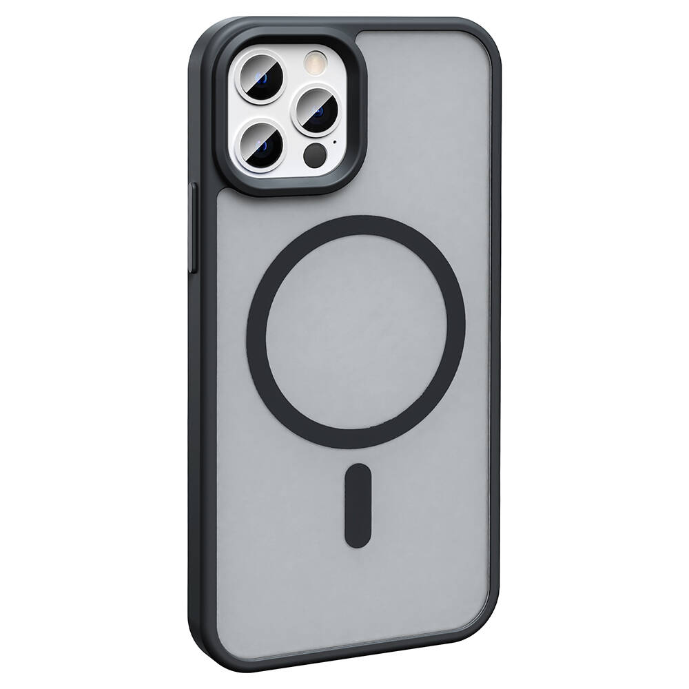 iPhone 13 Pro Kılıf Mat Arka Yüzey Wireless Şarj Özellikli Sio Magsafe Kapak