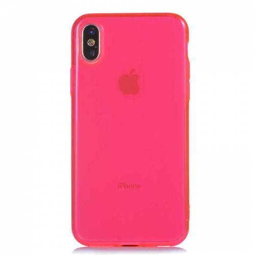 iPhone X/XS 5.8 Kılıf Kamera Çıkıntılı Renkli Trasnparan Silikon