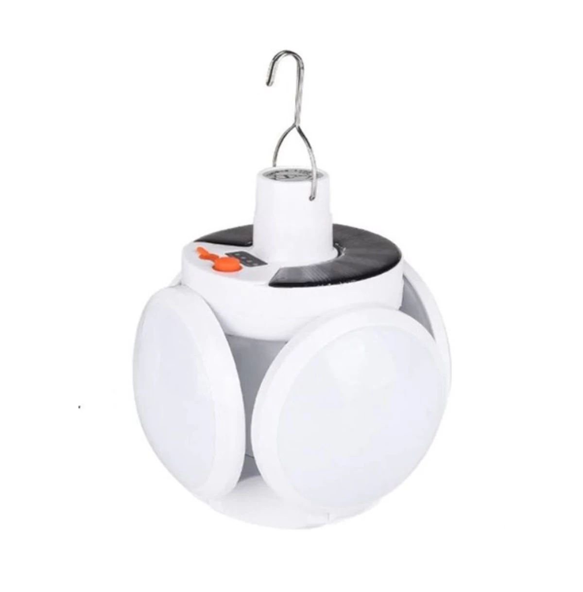 JP8801 Solar ve Adaptör Şarj Girişli 5 Kanatlı 5 Modlu Kamp Bahçe Lambası