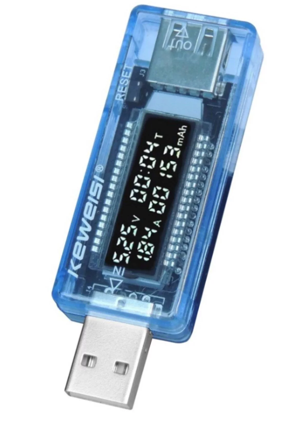 Keweisi USB Voltmetre Ampermetre USB Şarj Kapasitesi Test Cihazı