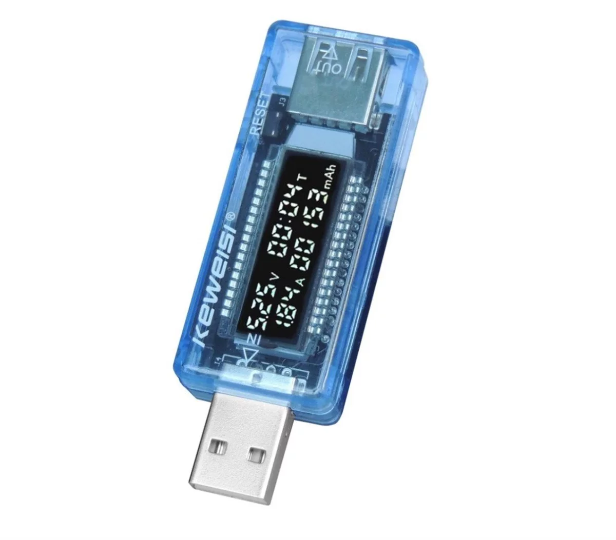 Keweisi USB Voltmetre Ampermetre USB Şarj Kapasitesi Test Cihazı