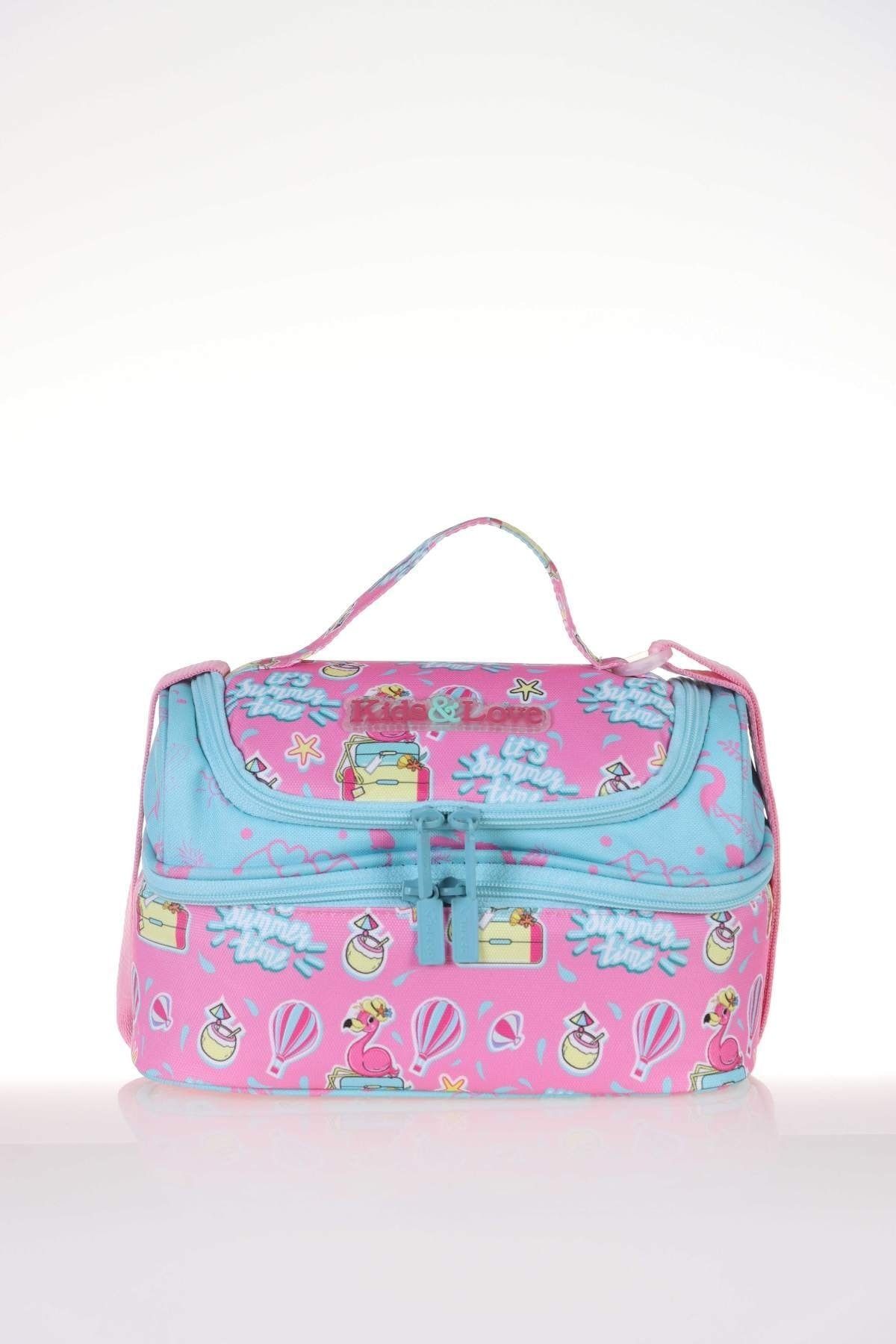 Kids & Love Flamingo Aynalı Simli Beslenme Çantası 24x15x15 (l7066)